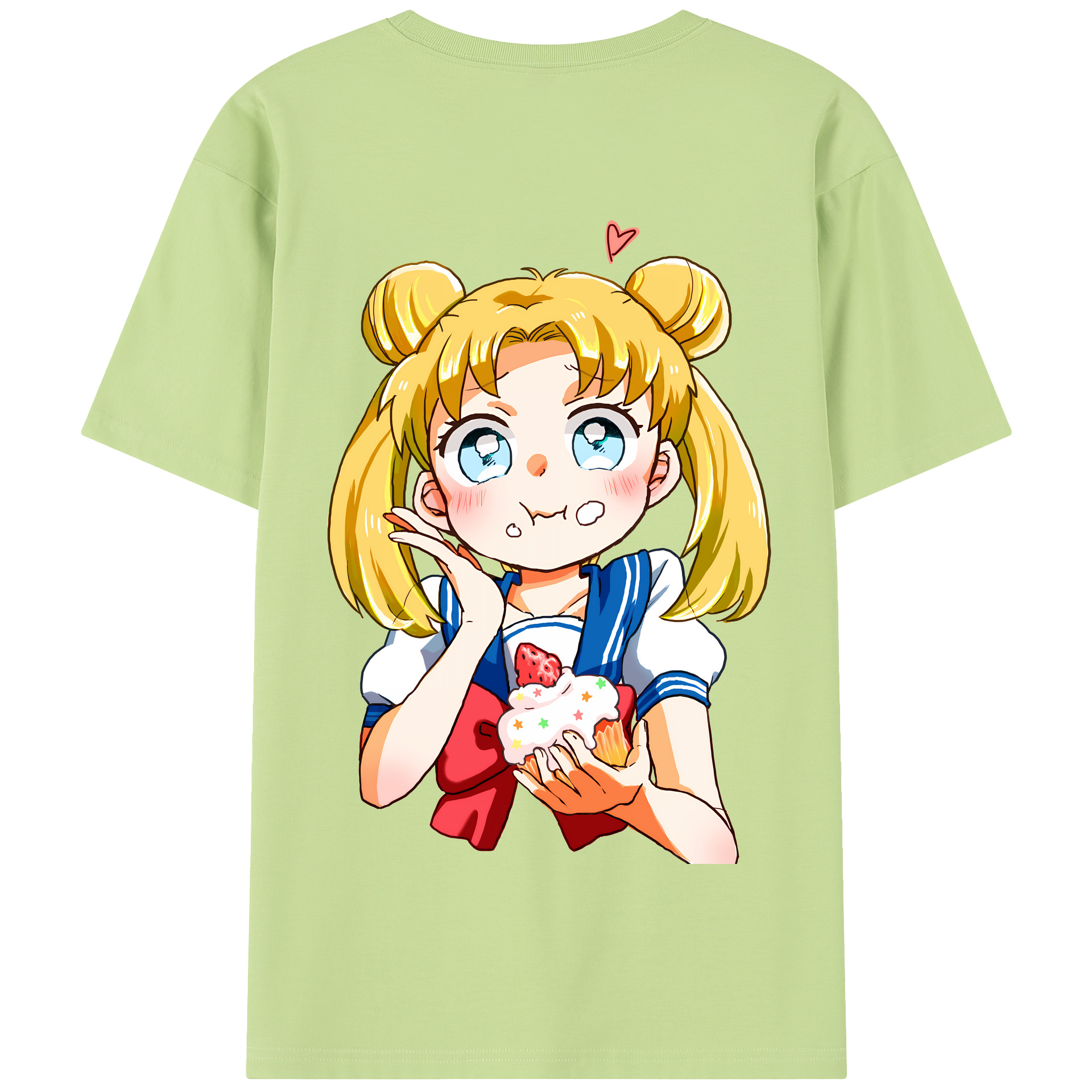 （画像用） 美少女戦士セーラームーン 愛野 美奈子 あいの みなこ Sailor Moon Aino Minako 綿100％半袖Tシャツ（背面プリント）